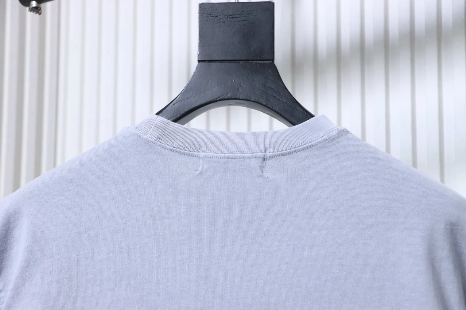 S-Island Embroidered Washed T-Shirt - Back Neckline