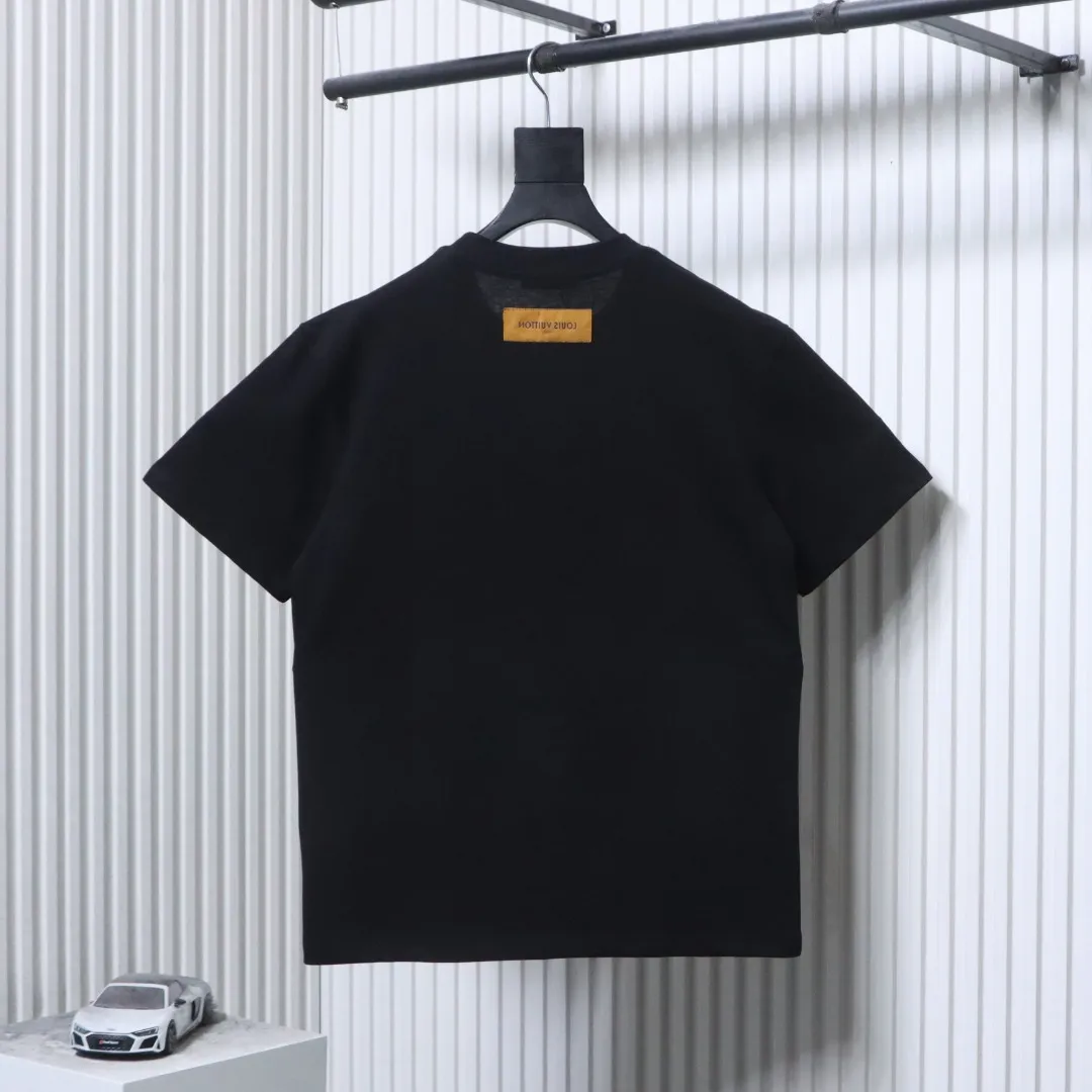 Signature Patchwork Short Sleeve T-Shirt - Rear View Black