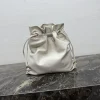 Small Crystal Pouch Handbag, Off-white. Dimensions: 29 x 32 x 0.5 cm
