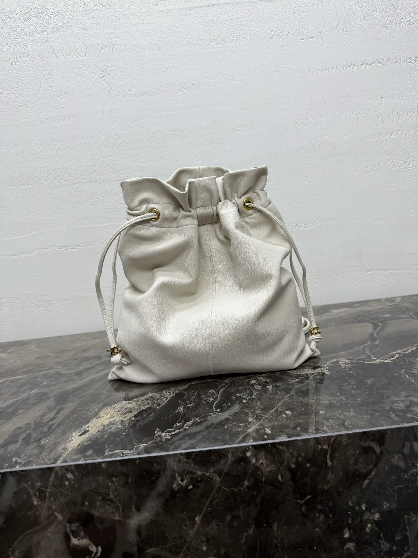 Small Crystal Pouch Handbag, Off-white. Dimensions: 29 x 32 x 0.5 cm Small Crystal Pouch Handbag, Off-white. Dimensions: 29 x 32 x 0.5 cm