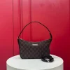 Small shoulder bag, monogram, dark brown. Dimensions: 22-14-5.5cm