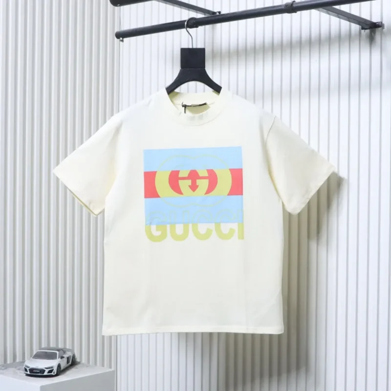 Square Double G Graphic Print Short Sleeve T-Shirt