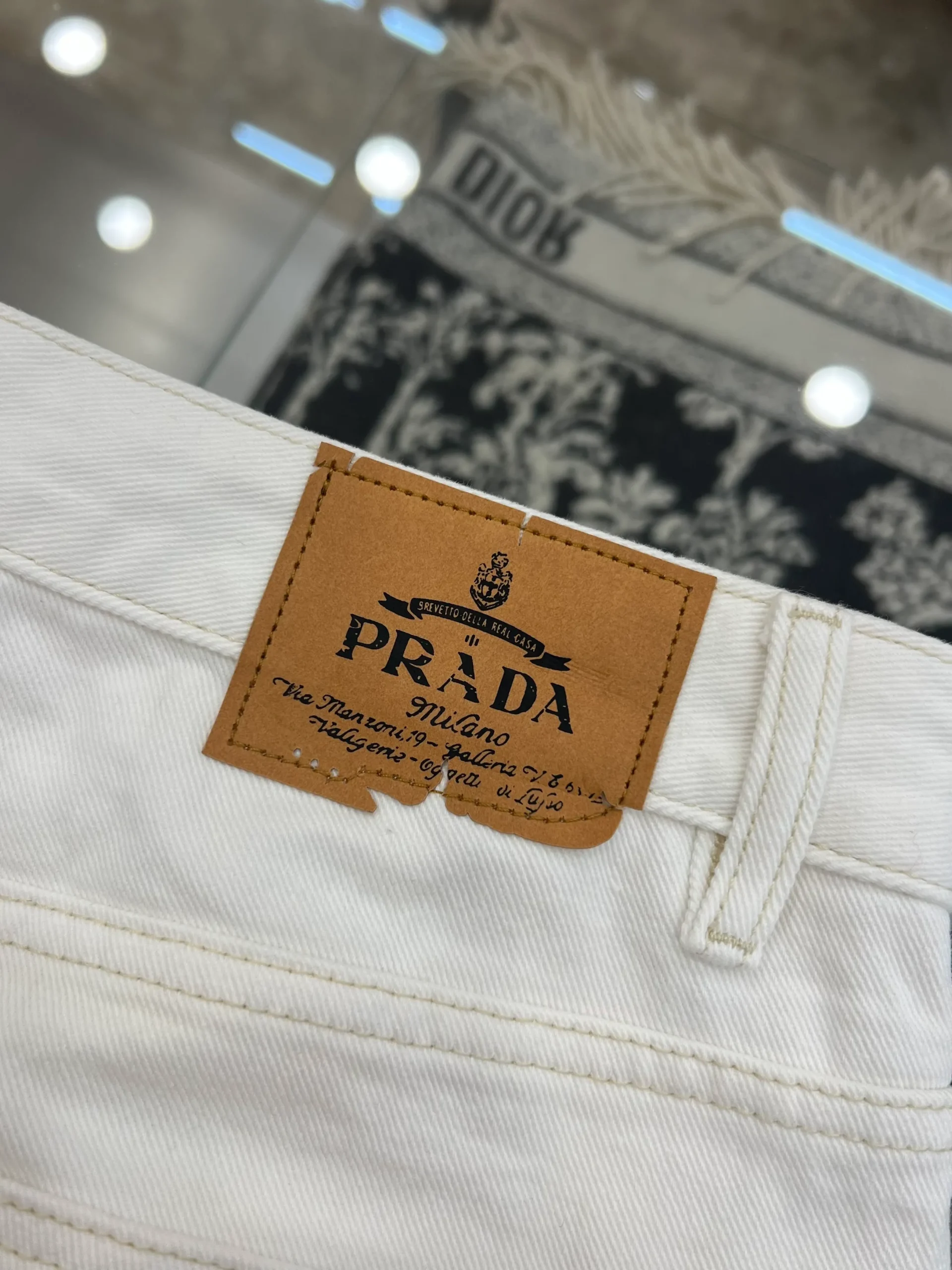 Straight-Leg Denim Jeans - Back Brand Label