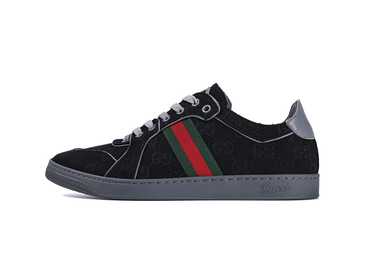 Stretch Low-top Sneakers Black - Left Side View