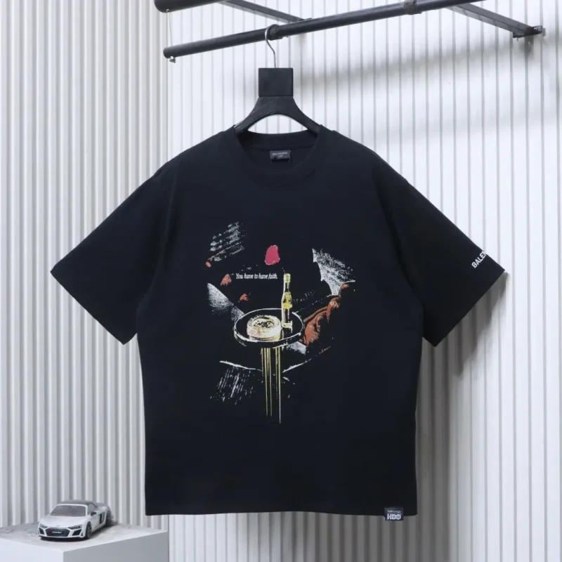 HBO Rose Bottle Embroidered Crew Neck T-Shirt
