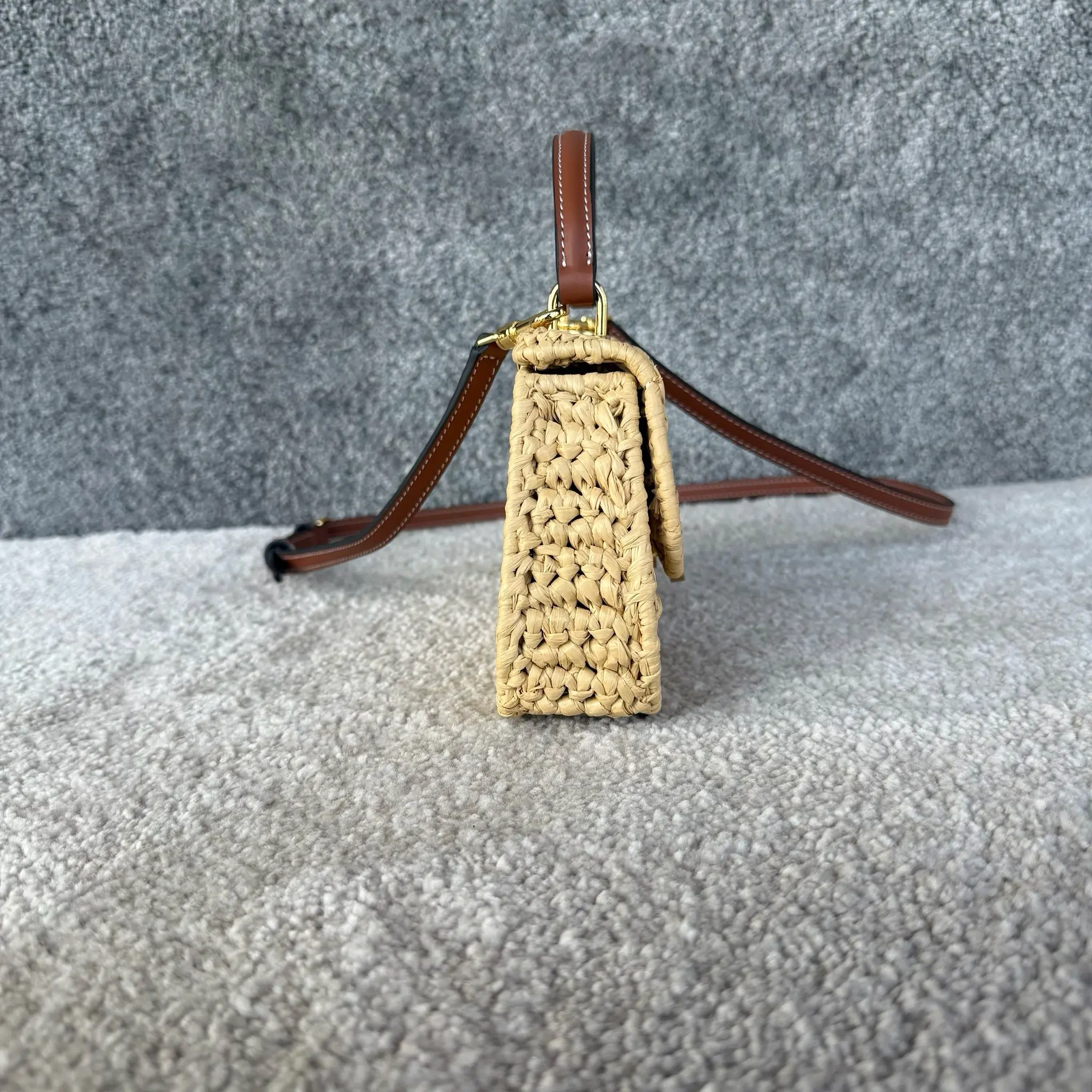 TEEN LOLA Woven Handbag 20x11.5x5cm with 57cm Extended Strap1