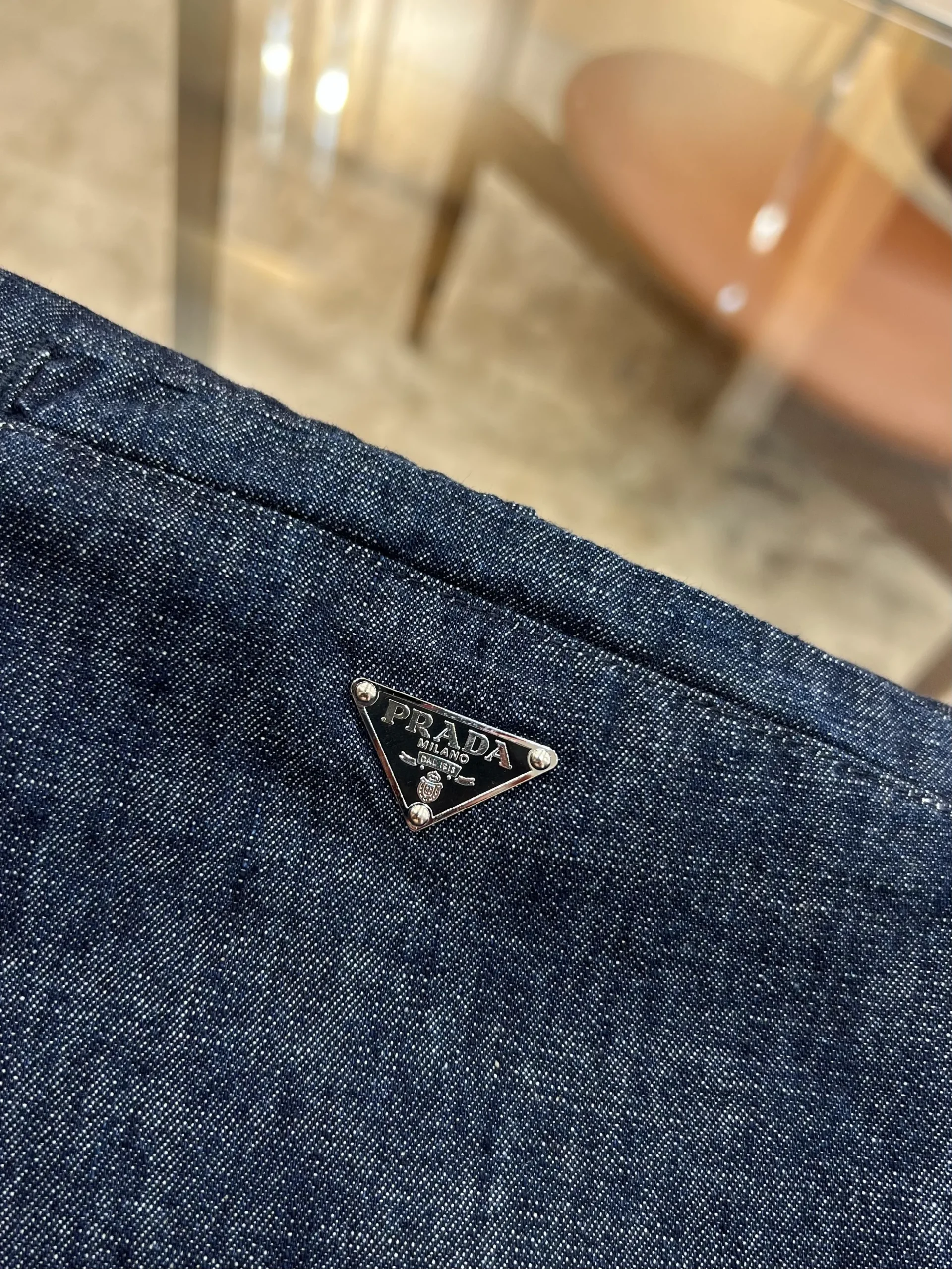 Triangle Logo Pocket Straight-Leg Denim Jeans - Patch Logo