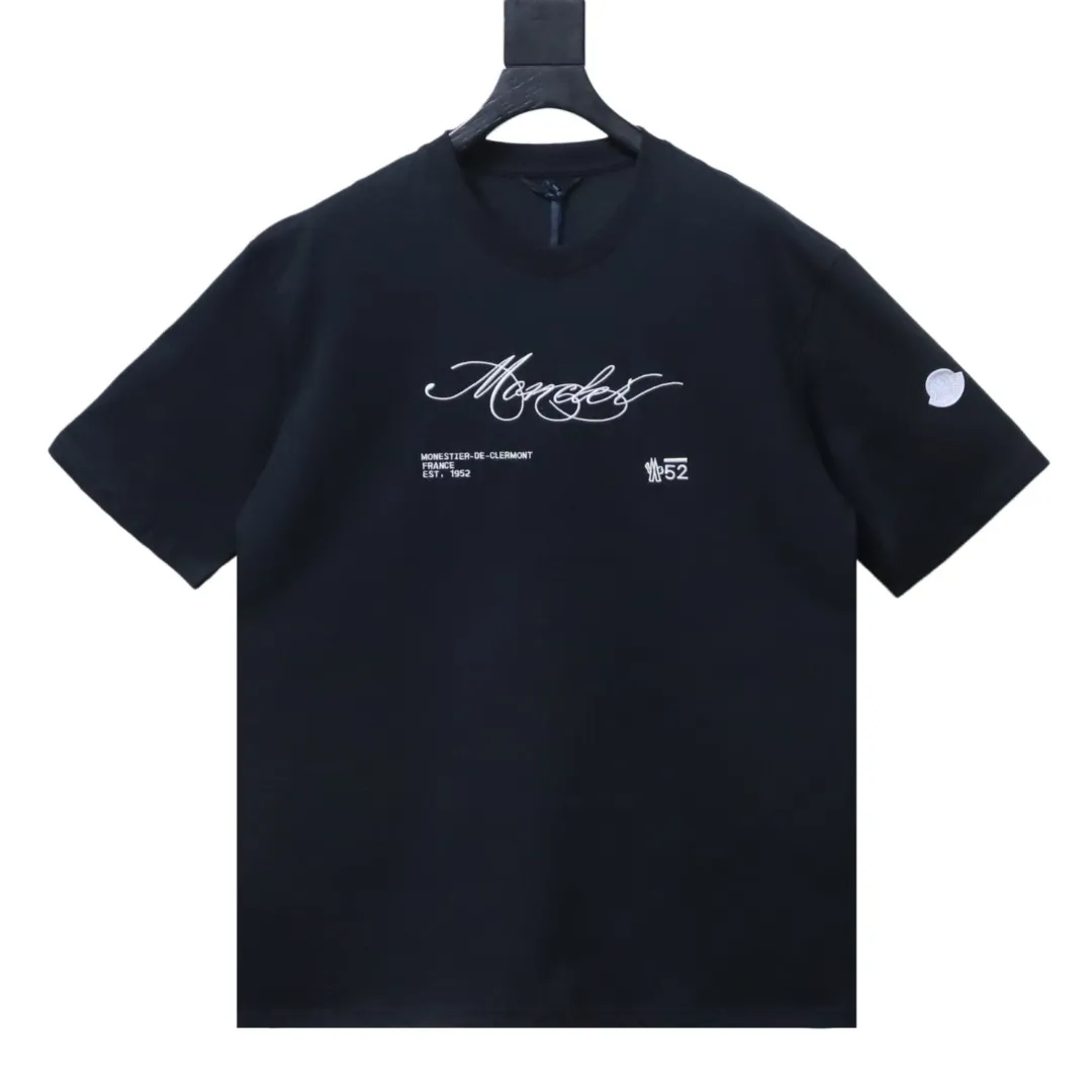 Year of the Horse Embroidered Logo Crew Neck T-Shirt - Front View Black