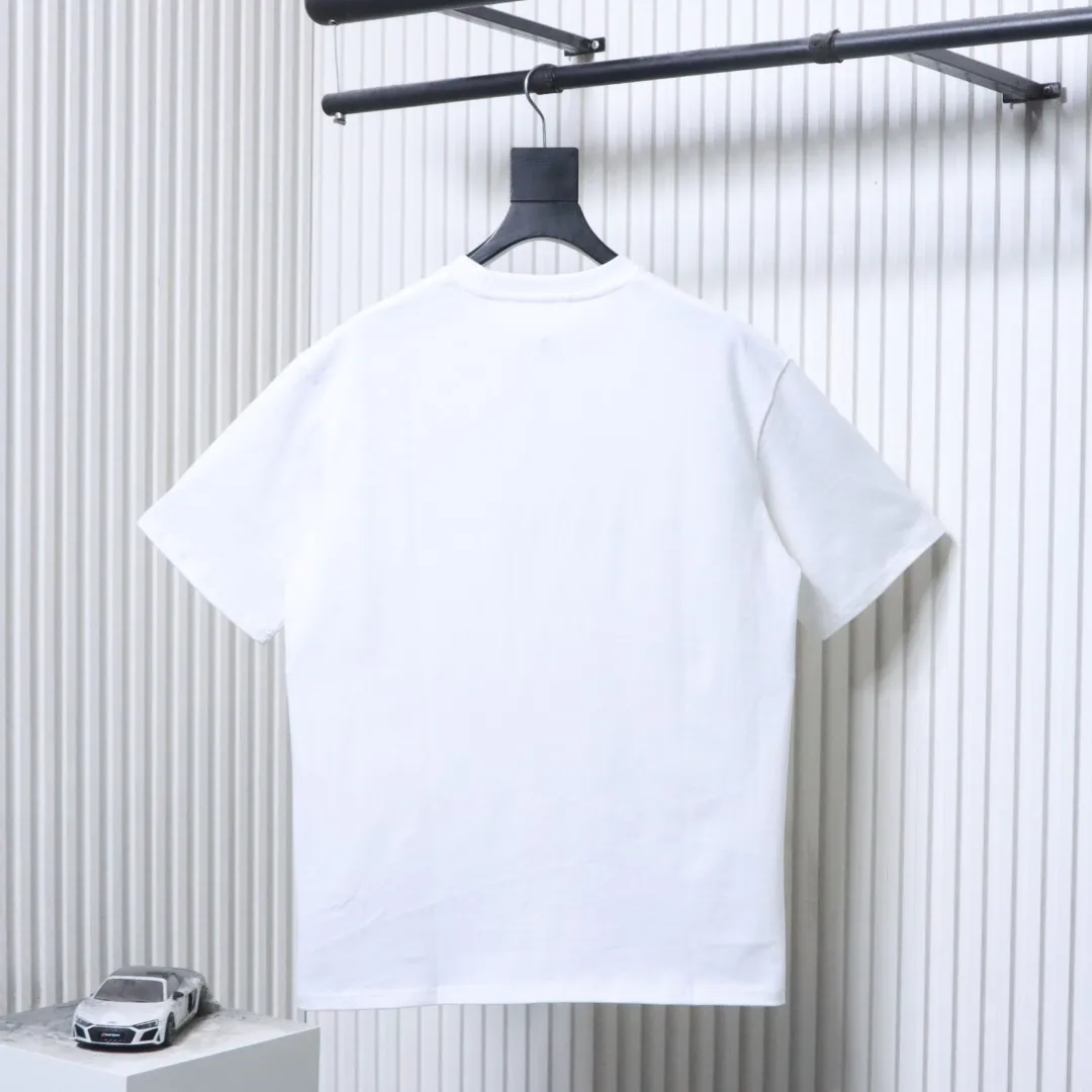 Year of the Horse Embroidered Logo Crew Neck T-Shirt - Rear View White